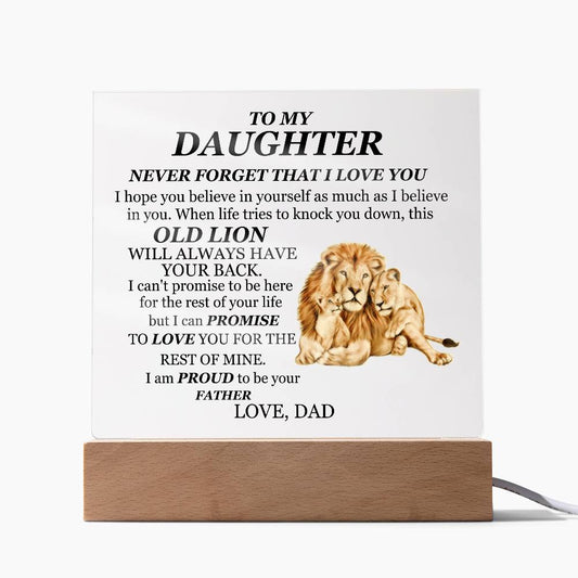 To My Daughter | Square Acrylic Plaque