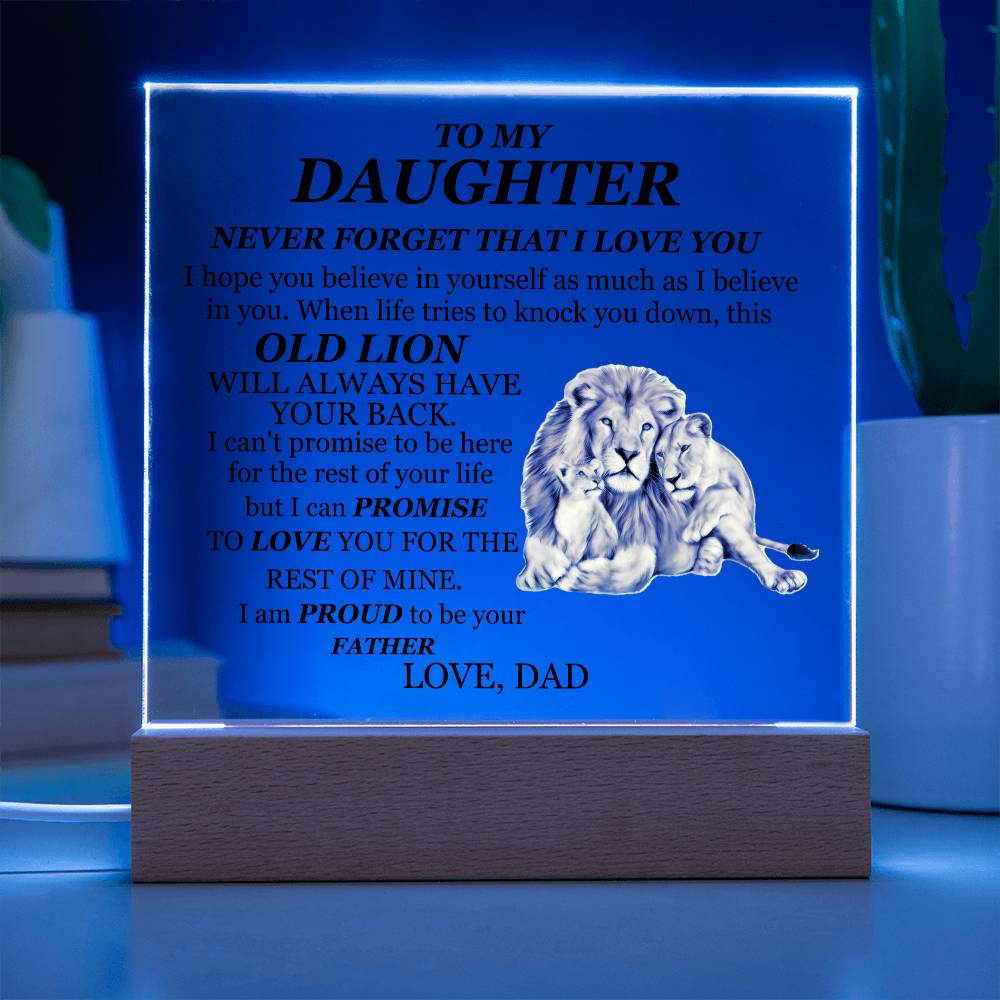 To My Daughter | Square Acrylic Plaque