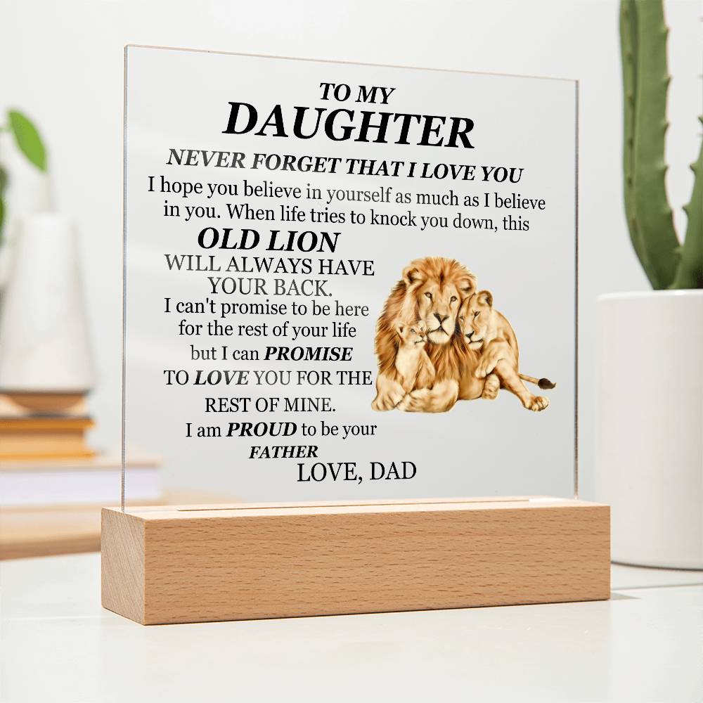 To My Daughter | Square Acrylic Plaque