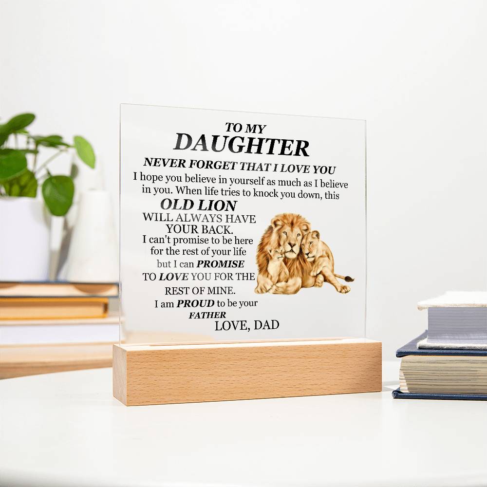 To My Daughter | Square Acrylic Plaque